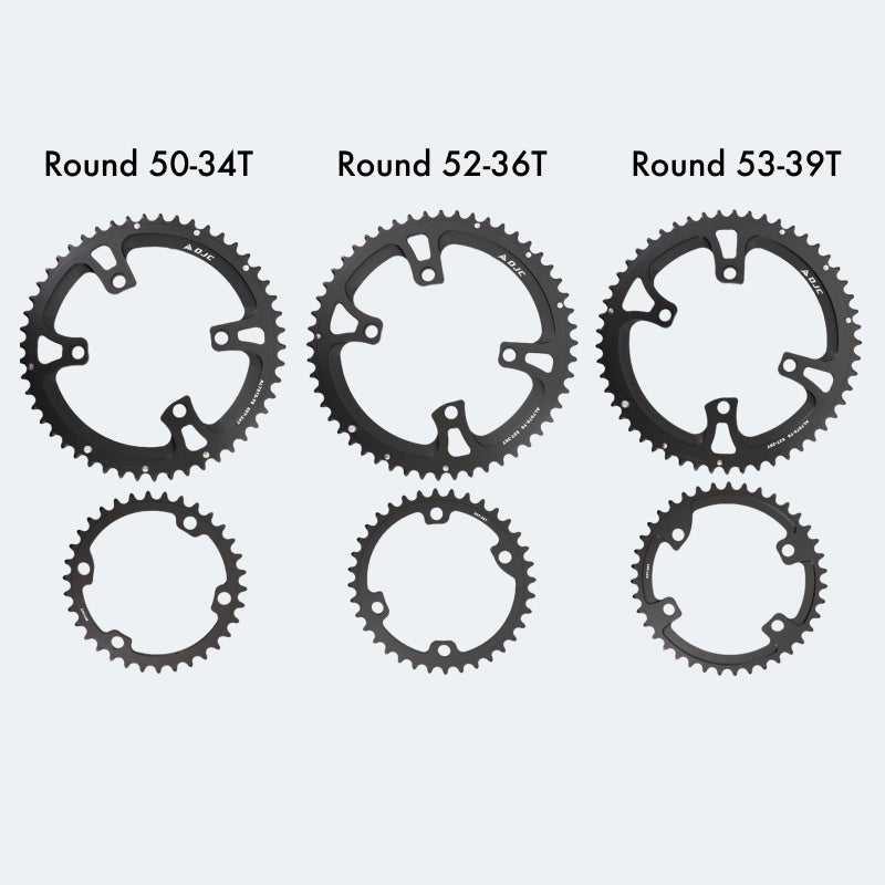DJC Components DJC Road Bike Chainring 110BCD 4 Arms Round 2X Chainring Double 52t 36t for Shimano 4700 5800 6800 9000 R7000 R8000 R9100 (Round 50-34T) - Image 3